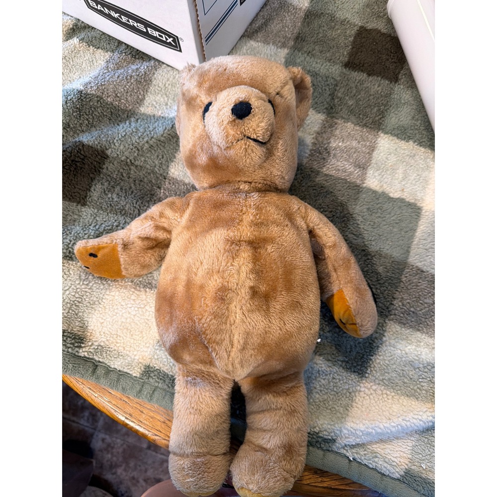Vintage 1979 Determined Productions‎ Tan Teddy Bear Plush Stuffed Animal Korea